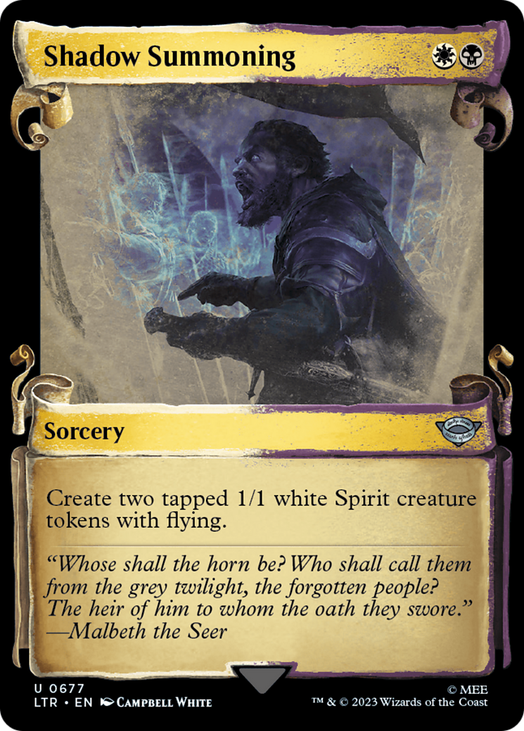 Shadow Summoning [The Lord of the Rings: Tales of Middle-Earth Showcase Scrolls] | Good Games North