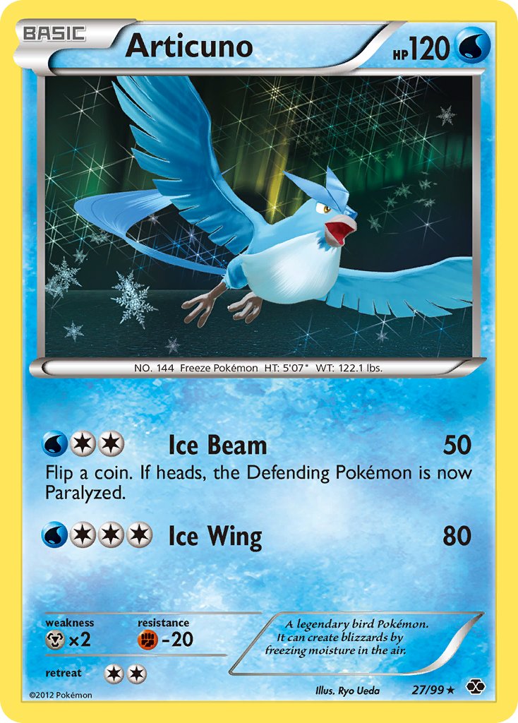 Articuno (27/99) (Blister Exclusive) [Black & White: Next Destinies] | Good Games North