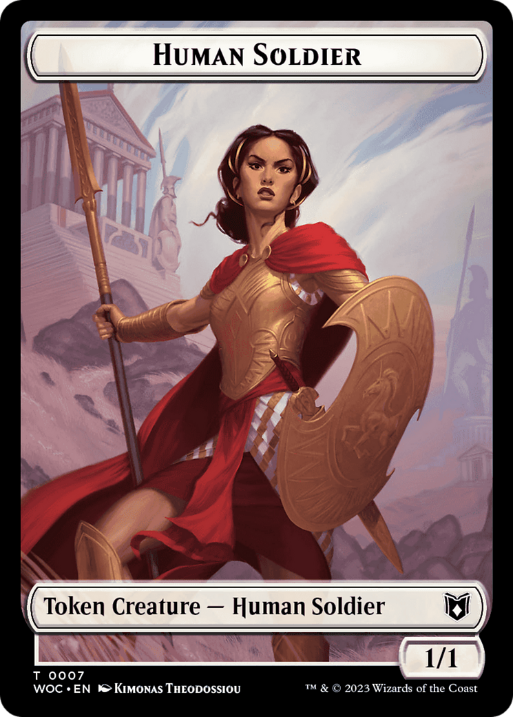 Pirate // Human Soldier Double-Sided Token [Wilds of Eldraine Commander Tokens] | Good Games North