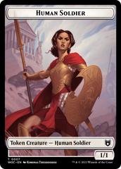 Pirate // Human Soldier Double-Sided Token [Wilds of Eldraine Commander Tokens] | Good Games North