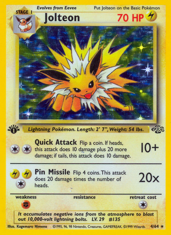 Jolteon (4/64) [Jungle 1st Edition] | Good Games North