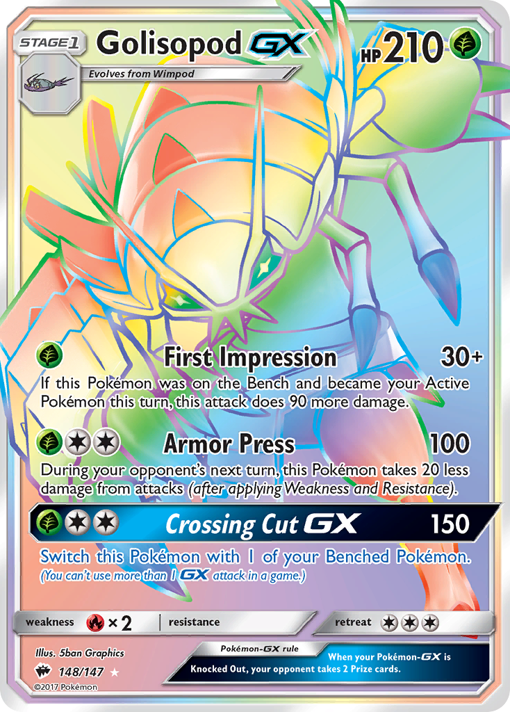 Golisopod GX (148/147) [Sun & Moon: Burning Shadows] | Good Games North