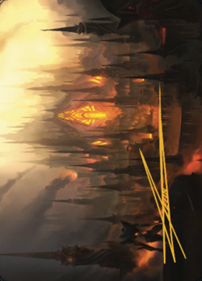 Mishra's Foundry Art Card (Gold-Stamped Signature) [The Brothers' War Art Series] | Good Games North