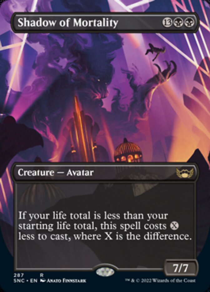 Shadow of Mortality (Borderless Alternate Art) [Streets of New Capenna] | Good Games North