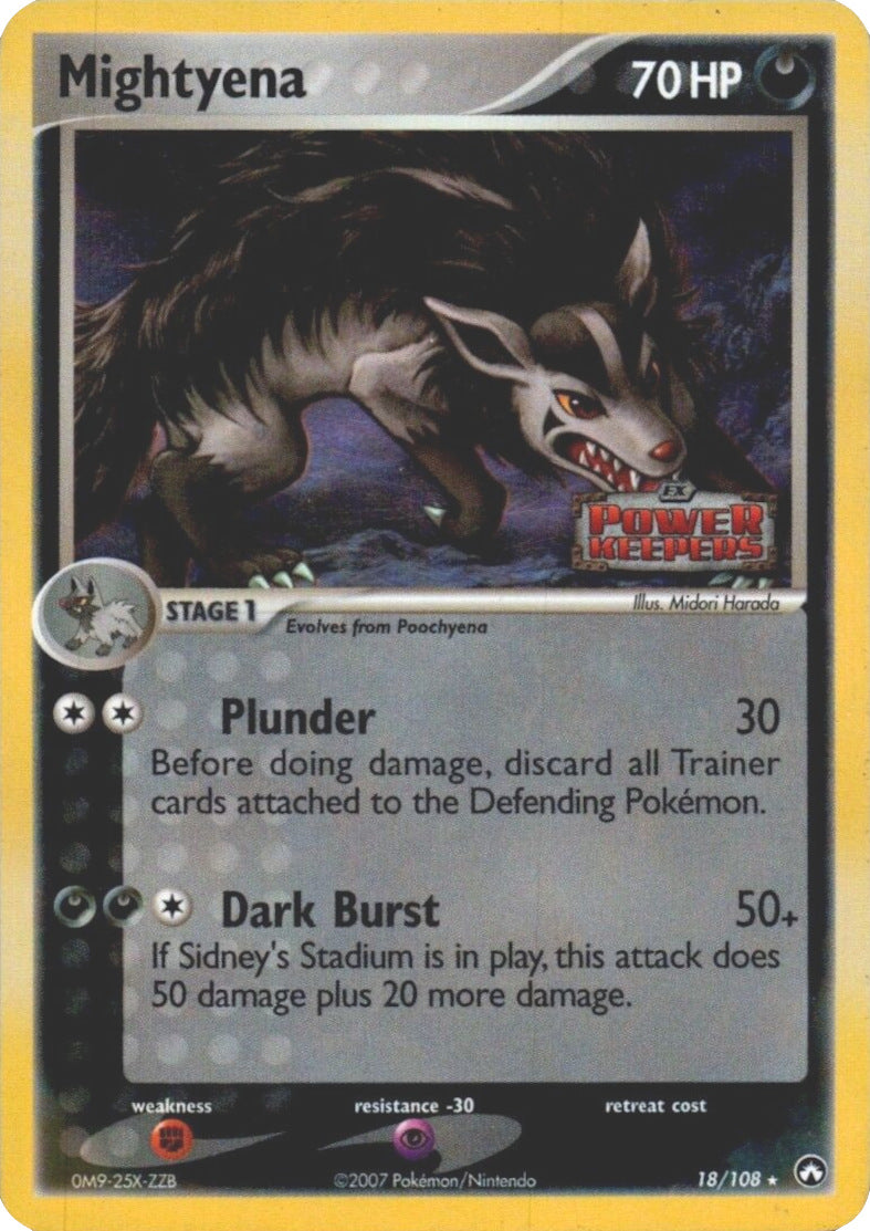 Mightyena (18/108) (Stamped) [EX: Power Keepers] | Good Games North