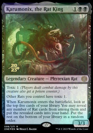 Karumonix, the Rat King [Phyrexia: All Will Be One Prerelease Promos] | Good Games North