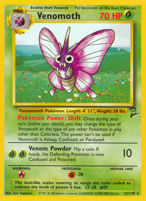 Venomoth (31/130) [Base Set 2] | Good Games North