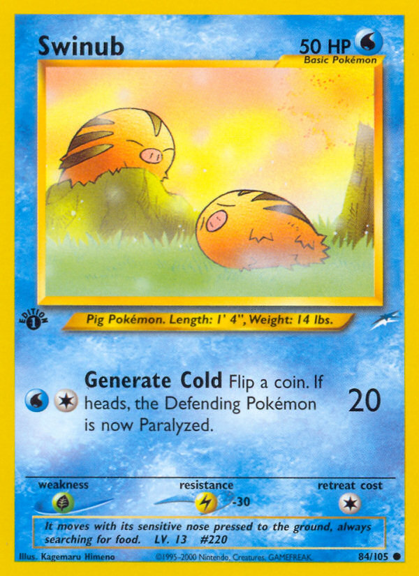 Swinub (84/105) [Neo Destiny 1st Edition] | Good Games North