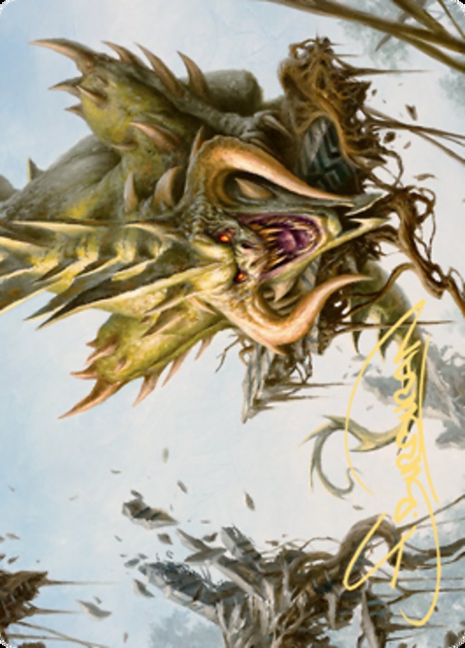 Canopy Baloth Art Card (Gold-Stamped Signature) [Zendikar Rising Art Series] | Good Games North