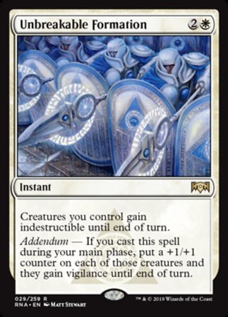 Unbreakable Formation [Ravnica Allegiance] | Good Games North