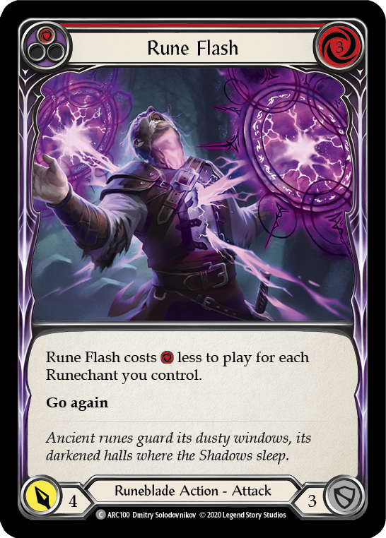 Rune Flash (Red) [U-ARC100] Unlimited Rainbow Foil | Good Games North