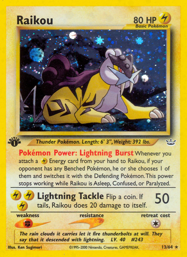 Raikou (13/64) [Neo Revelation 1st Edition] | Good Games North
