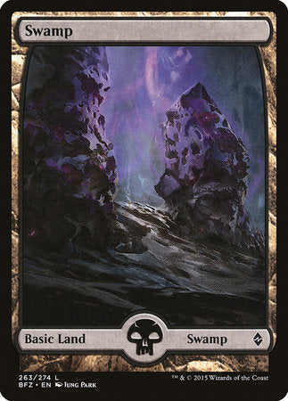 Swamp (263) - Full Art [Battle for Zendikar] | Good Games North