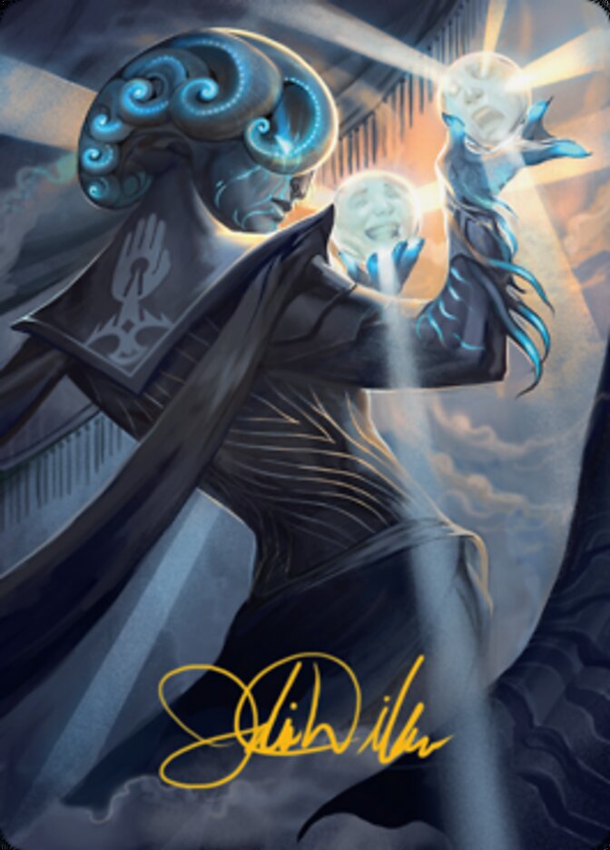 Queza, Augur of Agonies Art Card (Gold-Stamped Signature) [Streets of New Capenna Art Series] | Good Games North