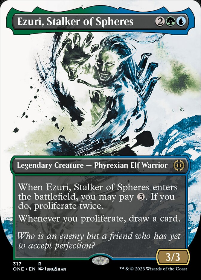 Ezuri, Stalker of Spheres (Borderless Ichor) [Phyrexia: All Will Be One] | Good Games North