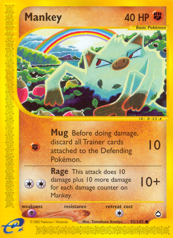 Mankey (92/147) [Aquapolis] | Good Games North