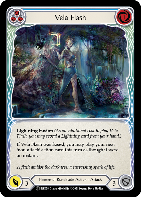 Vela Flash (Blue) [U-ELE078] Unlimited Rainbow Foil | Good Games North