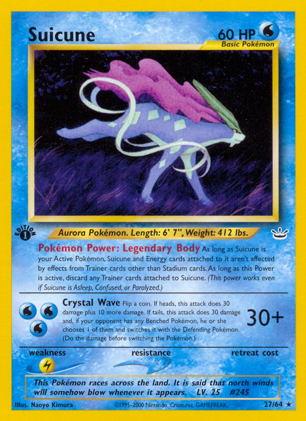 Suicune (27/64) [Neo Revelation 1st Edition] | Good Games North