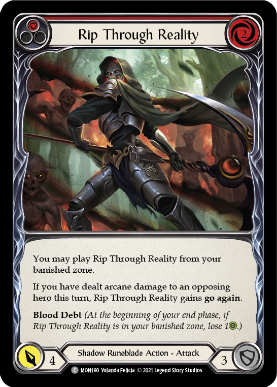 Rip Through Reality (Red) [MON180-RF] 1st Edition Rainbow Foil | Good Games North