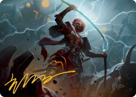 Raiyuu, Storm's Edge Art Card (Gold-Stamped Signature) [Kamigawa: Neon Dynasty Art Series] | Good Games North