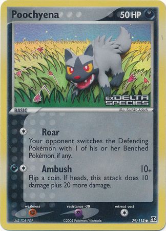 Poochyena (79/113) (Stamped) [EX: Delta Species] | Good Games North