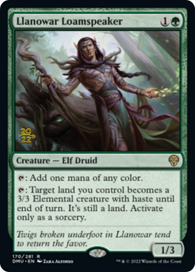 Llanowar Loamspeaker [Dominaria United Prerelease Promos] | Good Games North