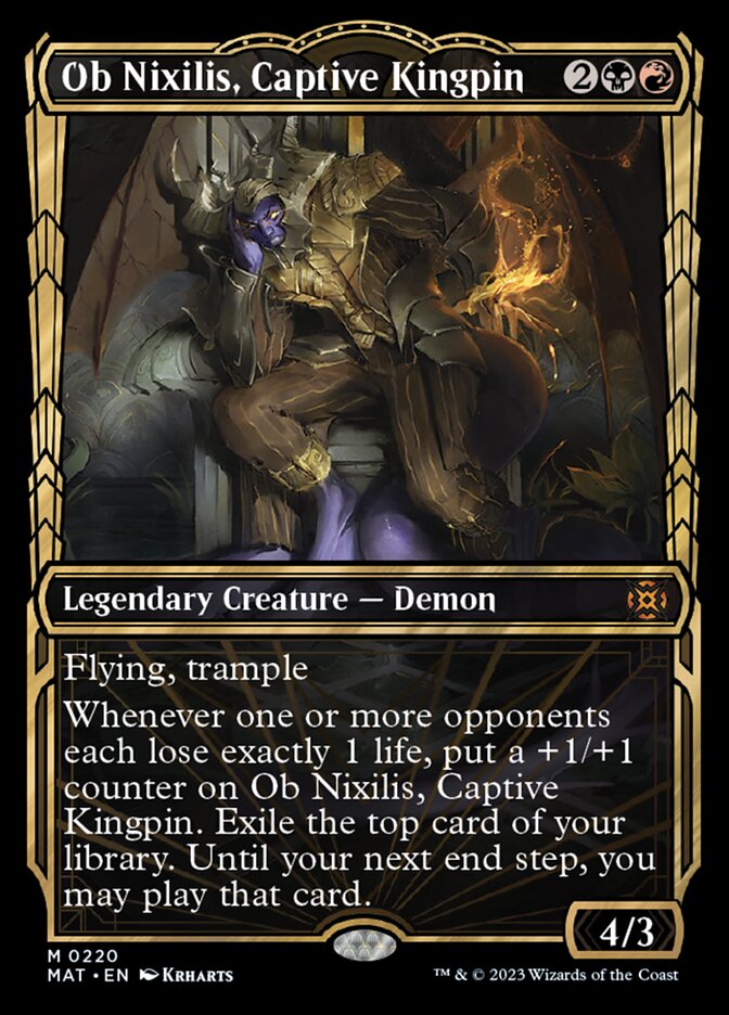 Ob Nixilis, Captive Kingpin (Showcase Halo Foil) [March of the Machine: The Aftermath] | Good Games North