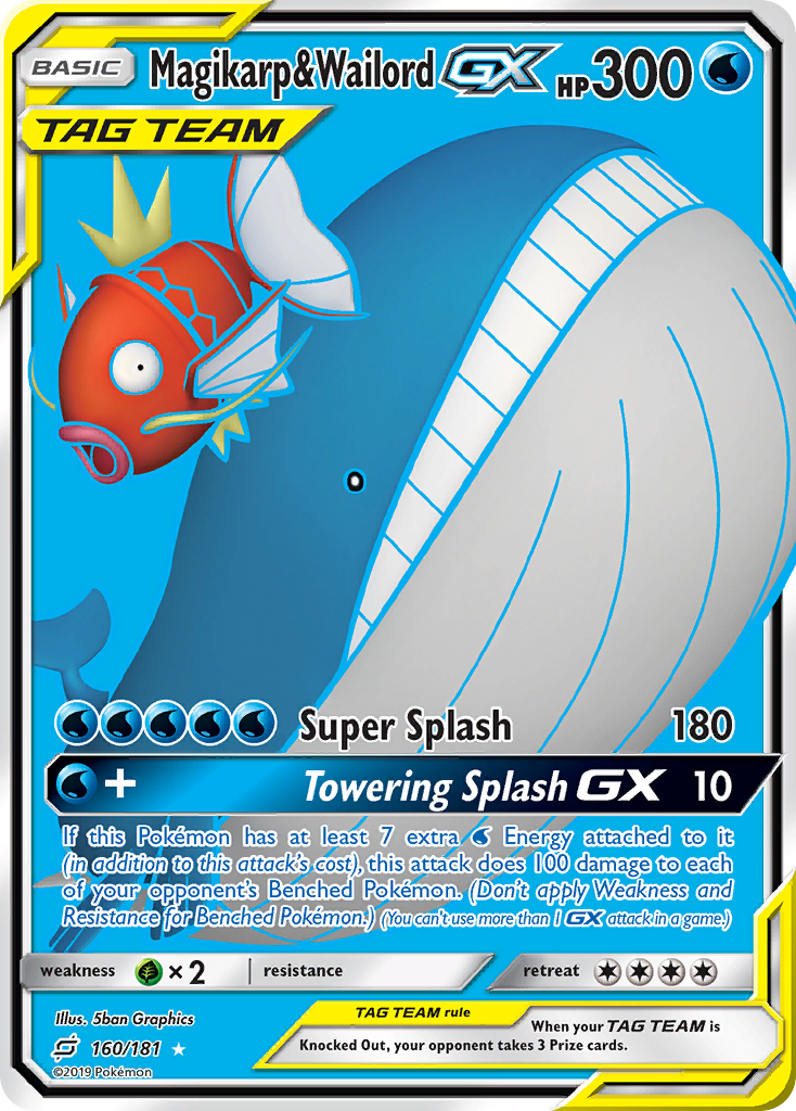 Magikarp & Wailord GX (160/181) [Sun & Moon: Team Up] | Good Games North