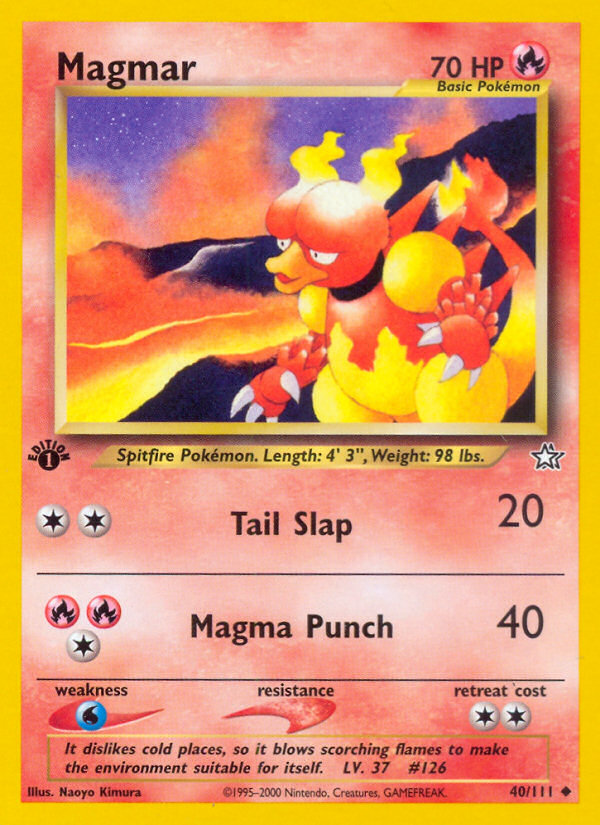 Magmar (40/111) [Neo Genesis 1st Edition] | Good Games North
