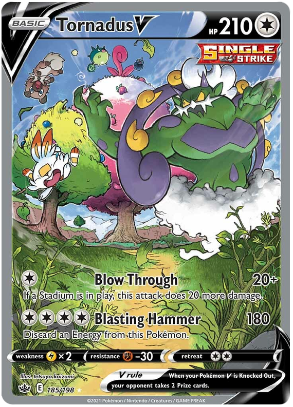 Tornadus V (185/198) [Sword & Shield: Chilling Reign] | Good Games North