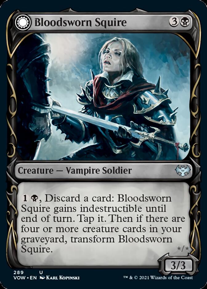 Bloodsworn Squire // Bloodsworn Knight (Showcase Fang Frame) [Innistrad: Crimson Vow] | Good Games North
