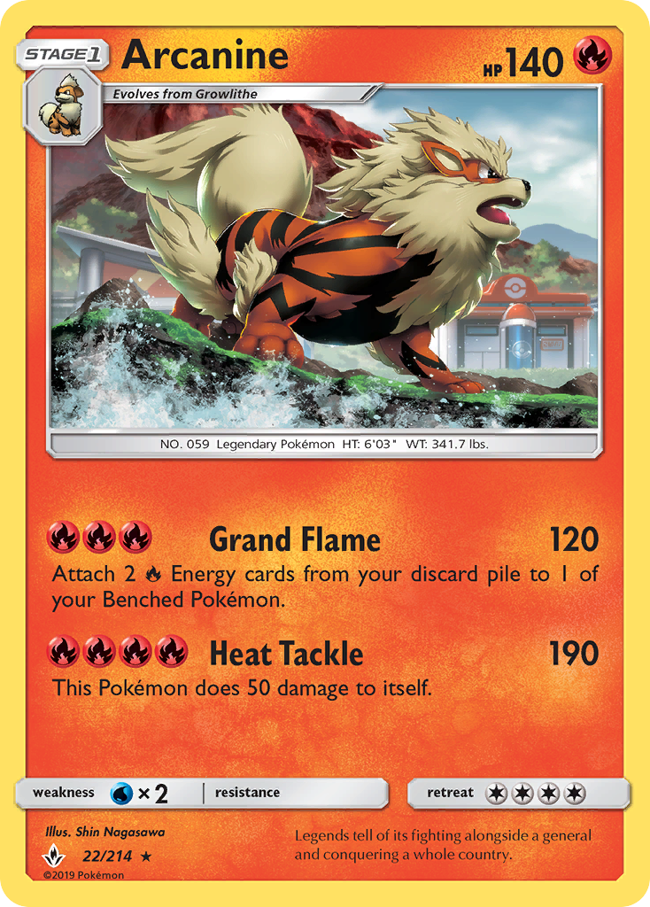 Arcanine (22/214) [Sun & Moon: Unbroken Bonds] | Good Games North