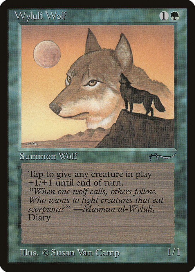 Wyluli Wolf (Light Mana Cost) [Arabian Nights] | Good Games North