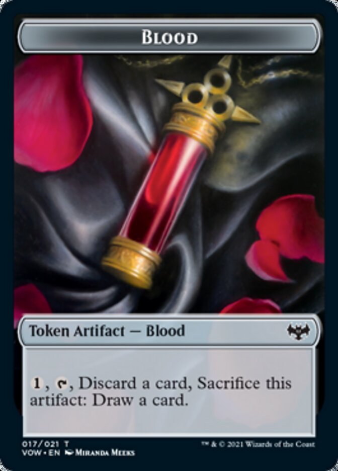 Blood // Bat Double-sided Token [Innistrad: Crimson Vow Commander Tokens] | Good Games North
