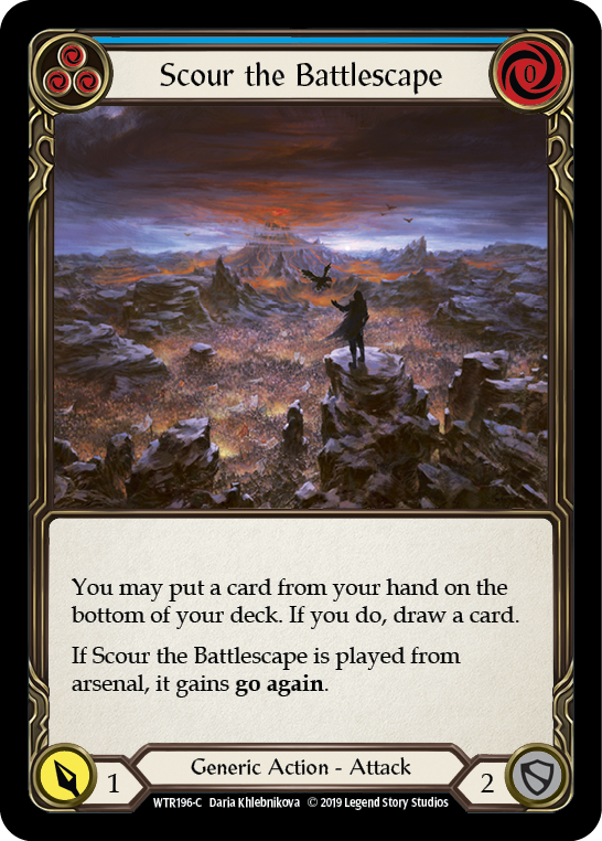 Scour the Battlescape (Blue) [WTR196-C] Alpha Print Rainbow Foil | Good Games North