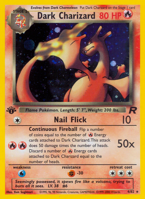 Dark Charizard (4/82) [Team Rocket 1st Edition] | Good Games North