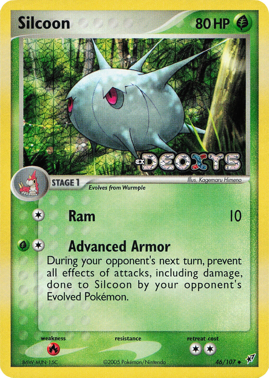Silcoon (46/107) (Stamped) [EX: Deoxys] | Good Games North
