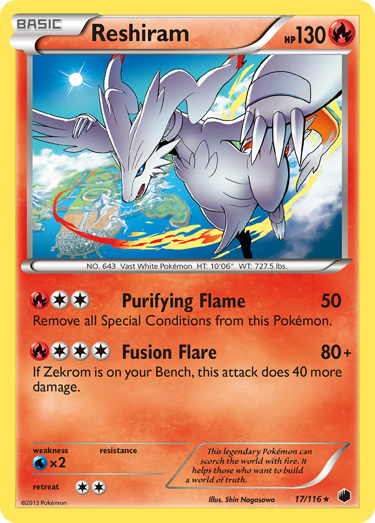 Reshiram (17/116) [Black & White: Plasma Freeze] | Good Games North