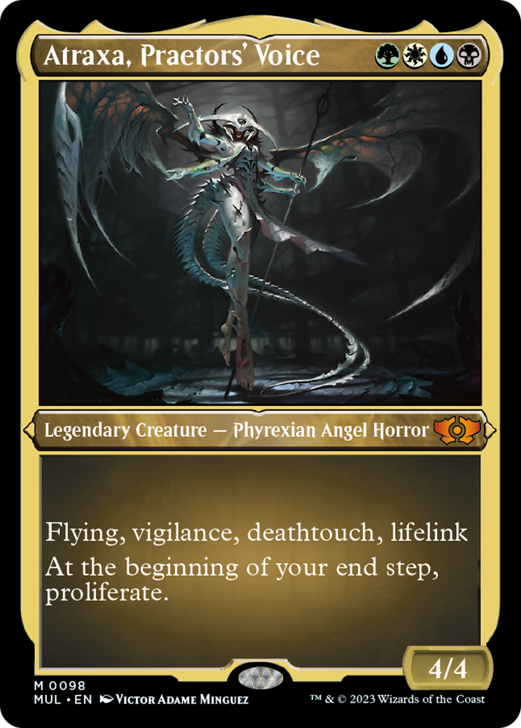 Atraxa, Praetors' Voice (Foil Etched) [Multiverse Legends] | Good Games North