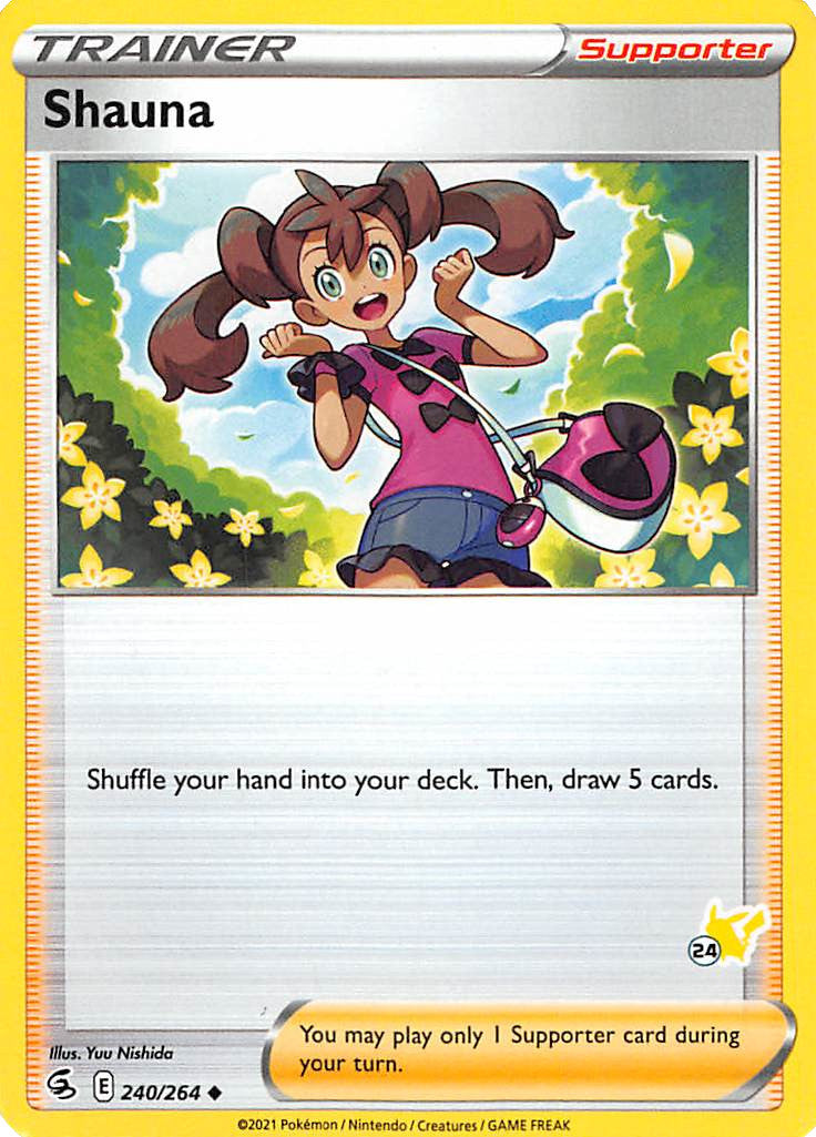 Shauna (240/264) (Pikachu Stamp #24) [Battle Academy 2022] | Good Games North