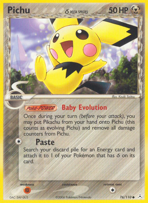 Pichu (76/110) (Delta Species) [EX: Holon Phantoms] | Good Games North