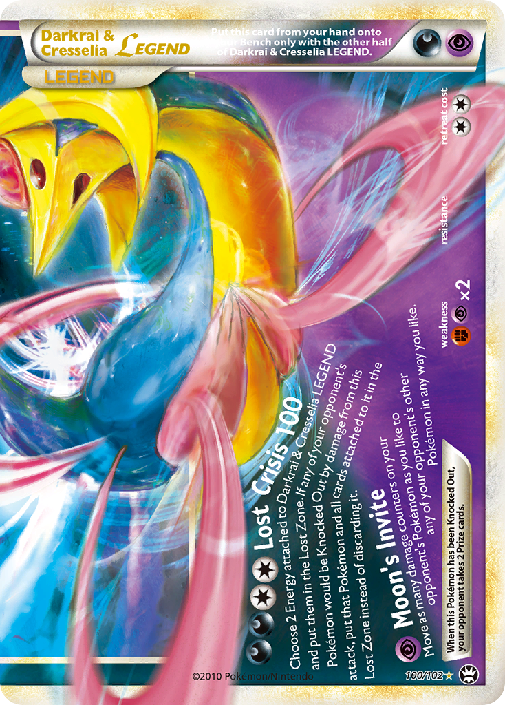 Darkrai & Cresselia LEGEND (100/102) [HeartGold & SoulSilver: Triumphant] | Good Games North