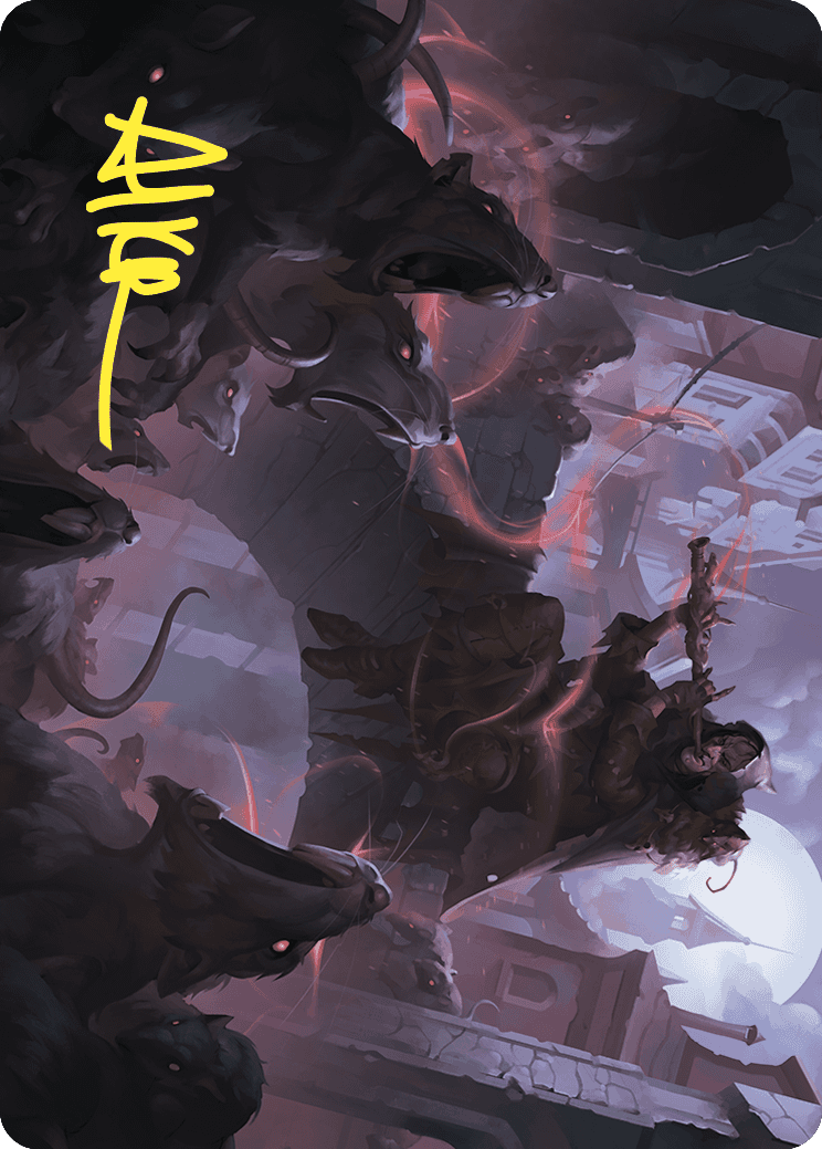 Gnawing Crescendo Art Card (Gold-Stamped Signature) [Wilds of Eldraine Art Series] | Good Games North