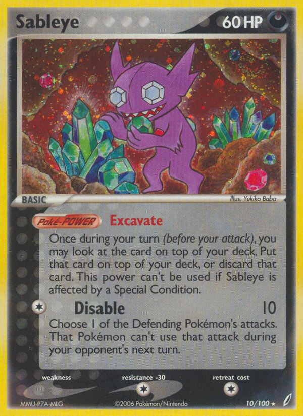 Sableye (10/100) [EX: Crystal Guardians] | Good Games North