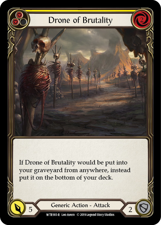 Drone of Brutality (Yellow) [WTR165-R] Alpha Print Rainbow Foil | Good Games North