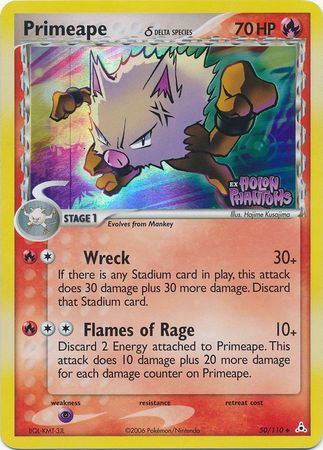 Primeape (50/110) (Delta Species) (Stamped) [EX: Holon Phantoms] | Good Games North