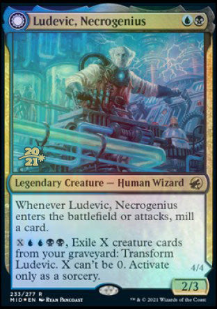 Ludevic, Necrogenius // Olag, Ludevic's Hubris [Innistrad: Midnight Hunt Prerelease Promos] | Good Games North