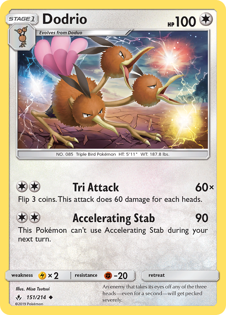 Dodrio (151/214) [Sun & Moon: Unbroken Bonds] | Good Games North