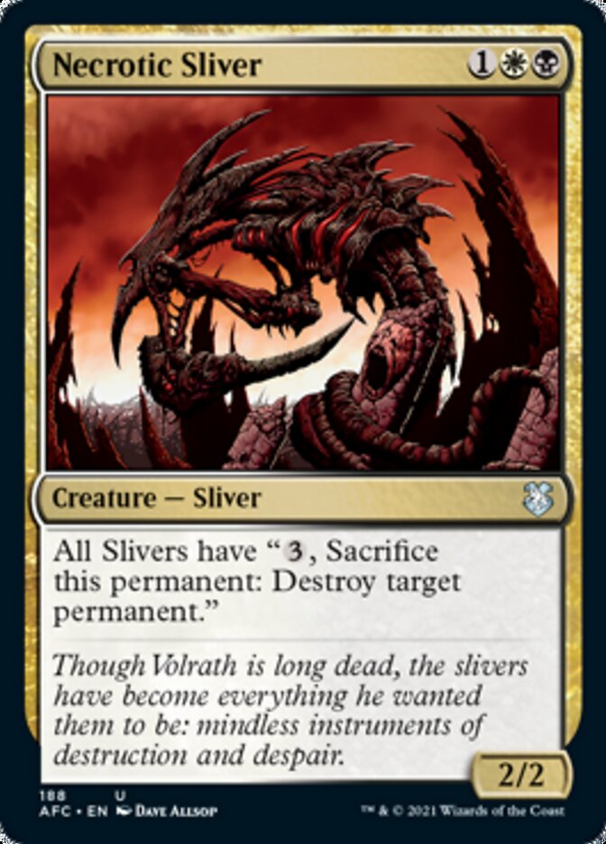Necrotic Sliver [Dungeons & Dragons: Adventures in the Forgotten Realms Commander] | Good Games North