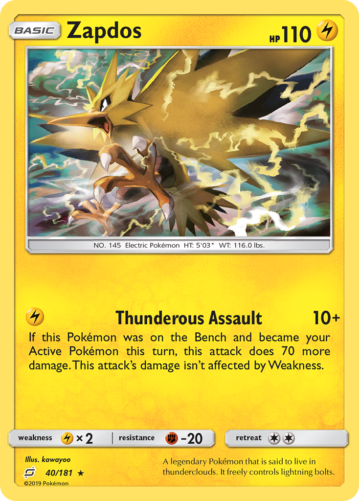 Zapdos (40/181) [Sun & Moon: Team Up] | Good Games North